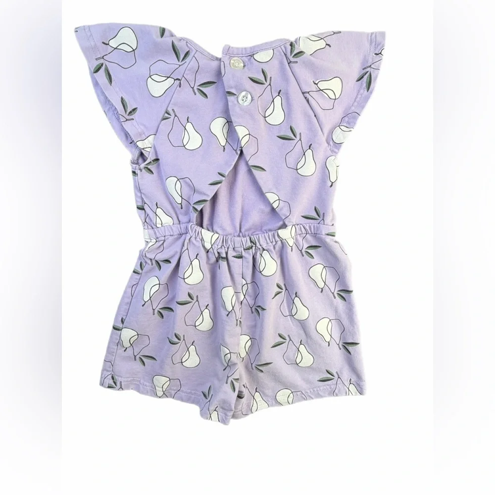 TINY TRIBE Australia Girls  Pear Print Open Back Playsuit - 3T